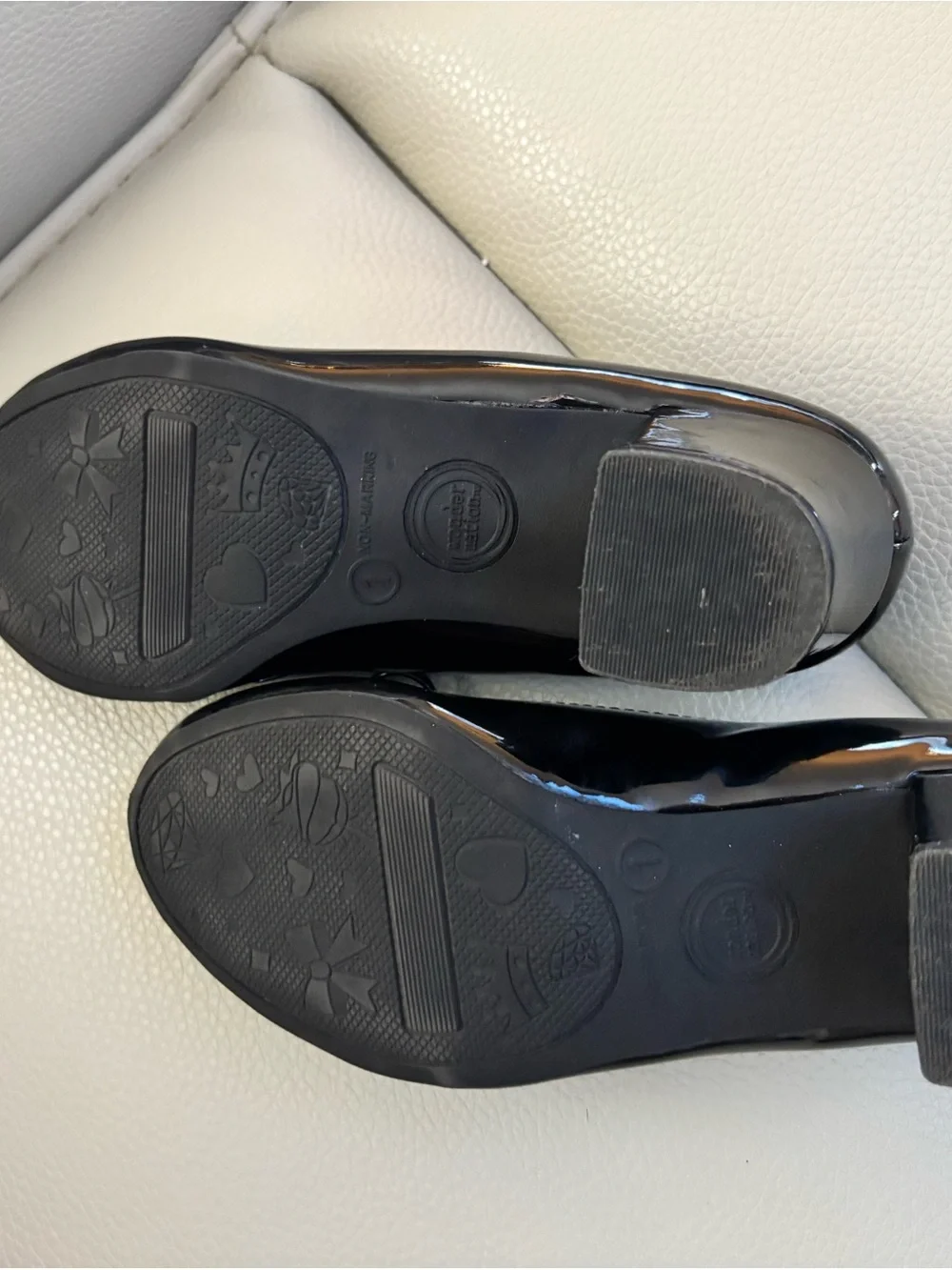 Black Patent Ballet Flats with Bow Detail